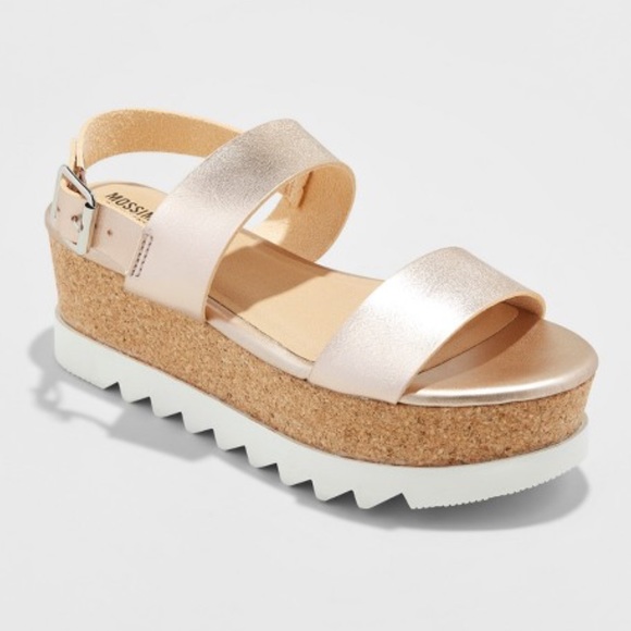 rose gold platform sandals
